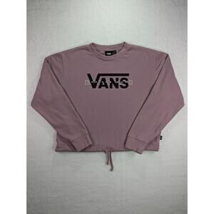 Vans Off The Wall Dusty Rose Crew Neck Sweatshirt w/Drawstring @ Waist Sz Large